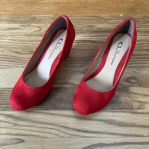 Red Velvet Wedges - CL by Laundry - Size 5.5 M
